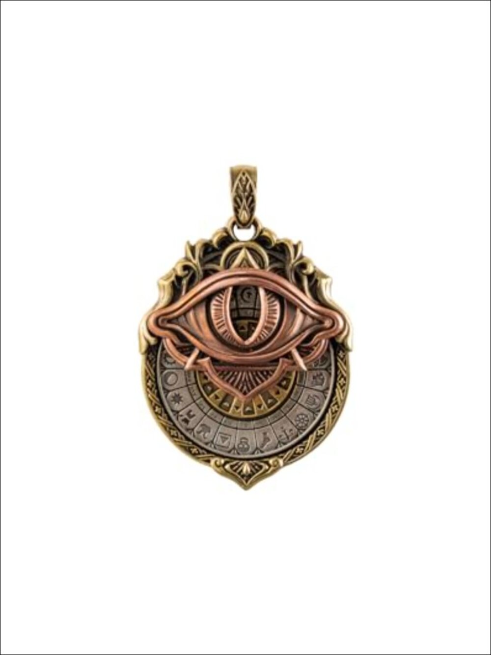 Women Mystical Tarot Pendant Necklace Rotating All-Seeing Eye